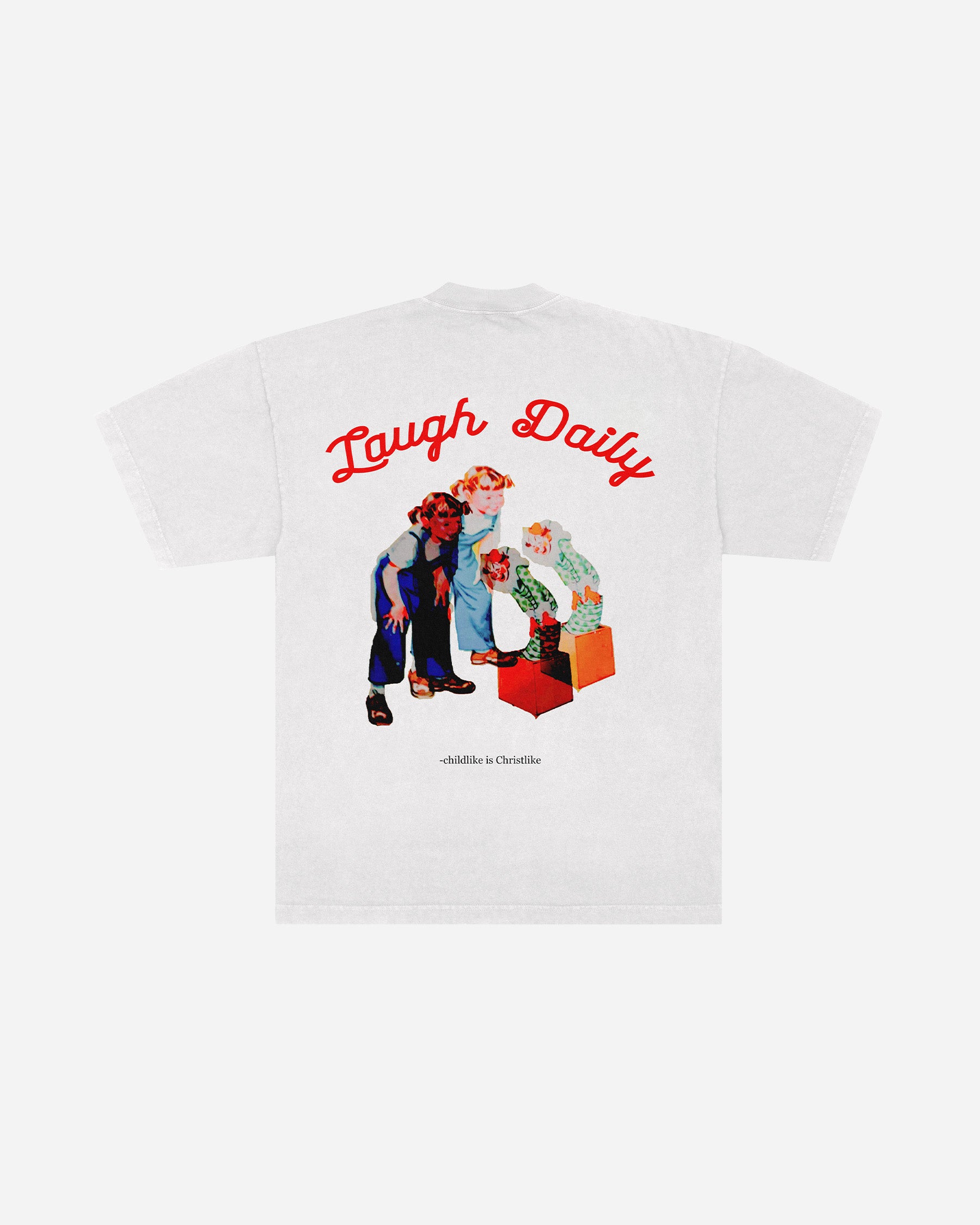 LD CHILDLIKE TEE - OFF WHITE – Laugh Daily Apparel