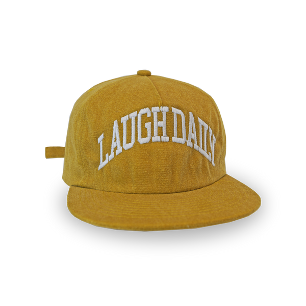 LAUGH DAILY - 5 PANEL UNSTRUCTURED COTTON HAT - SUN