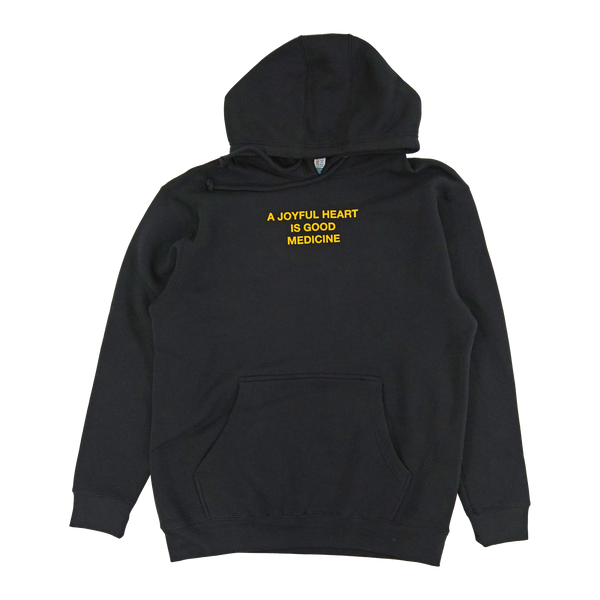 JOYFUL HEART IS GOOD MEDICINE  - HEAVYWEIGHT SWEATSHIRT - BLACK